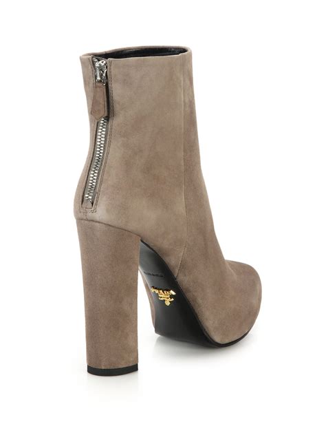 suede booties prada|prada platform booties.